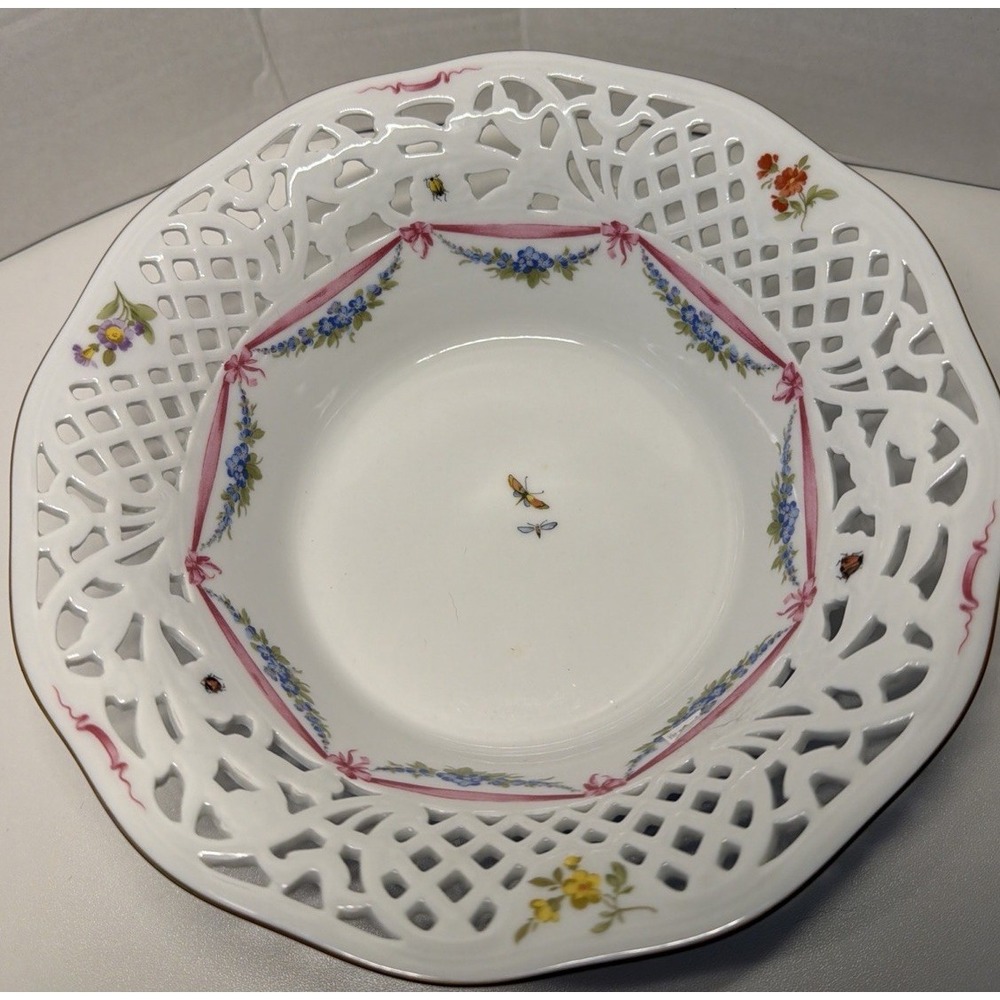 Oscar De La Renta Antoinette Reticulated Bowl UH-110 West Germany PO46